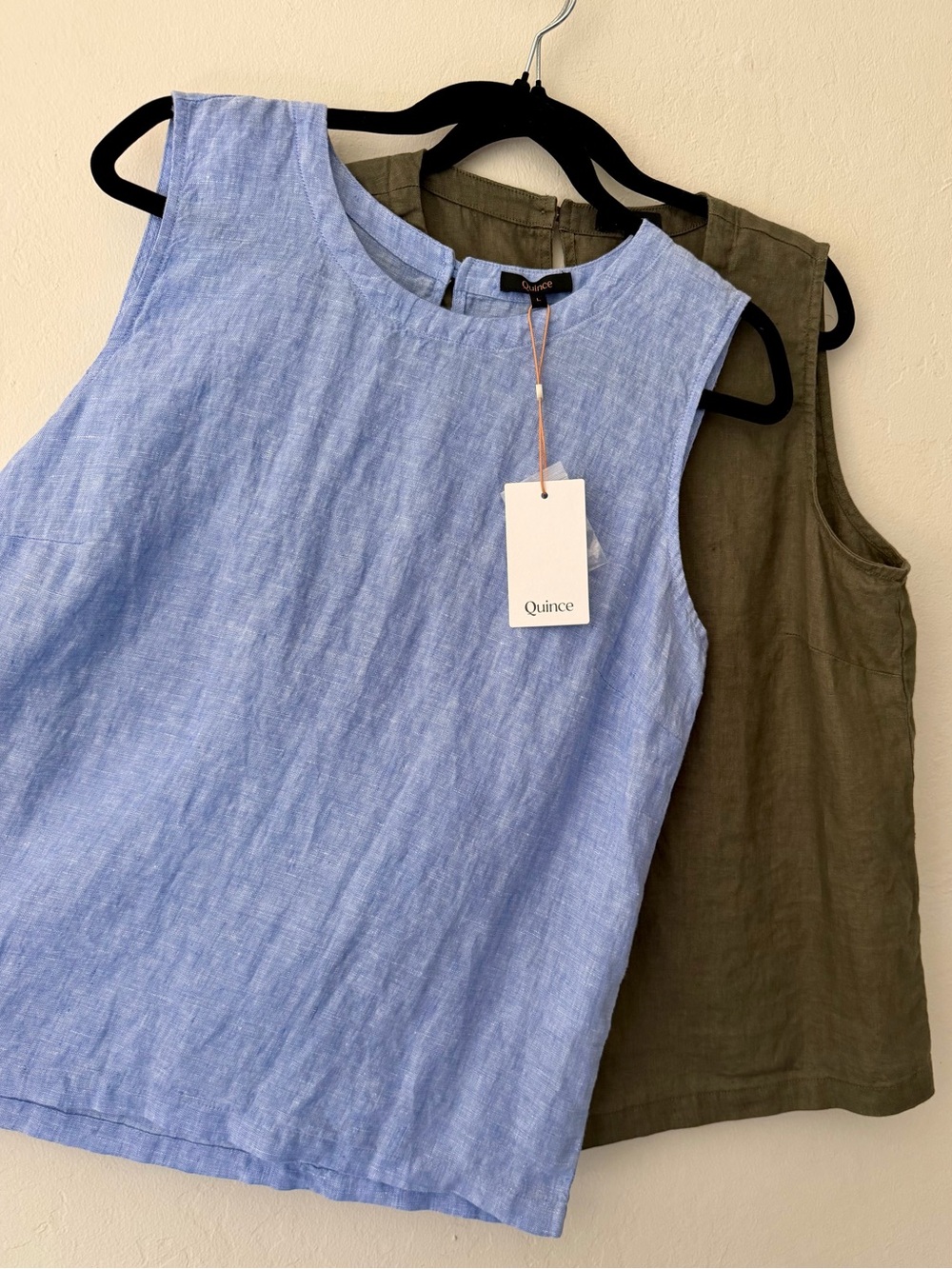 Bundle Quince 100% European Linen Tank Tops L NWT NWOT
